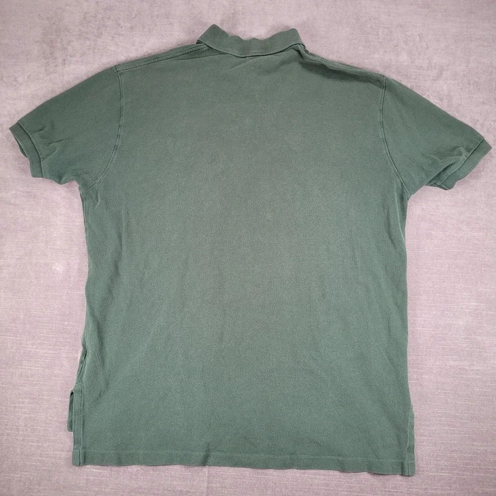 Ralph Lauren‎ Polo Big Pony Rugby Shirt Green Logo Short Sleeve L
